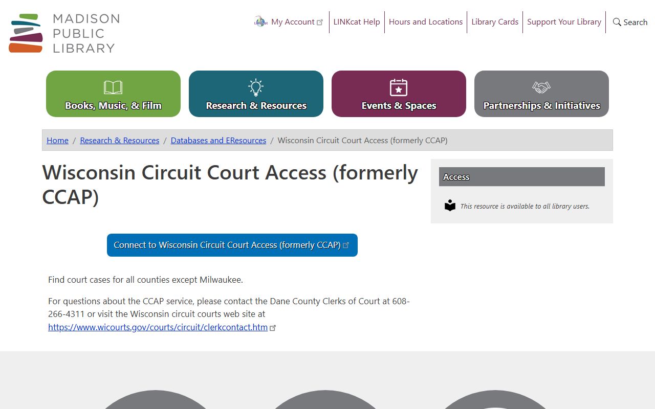 Madison Family Court Records library resource
