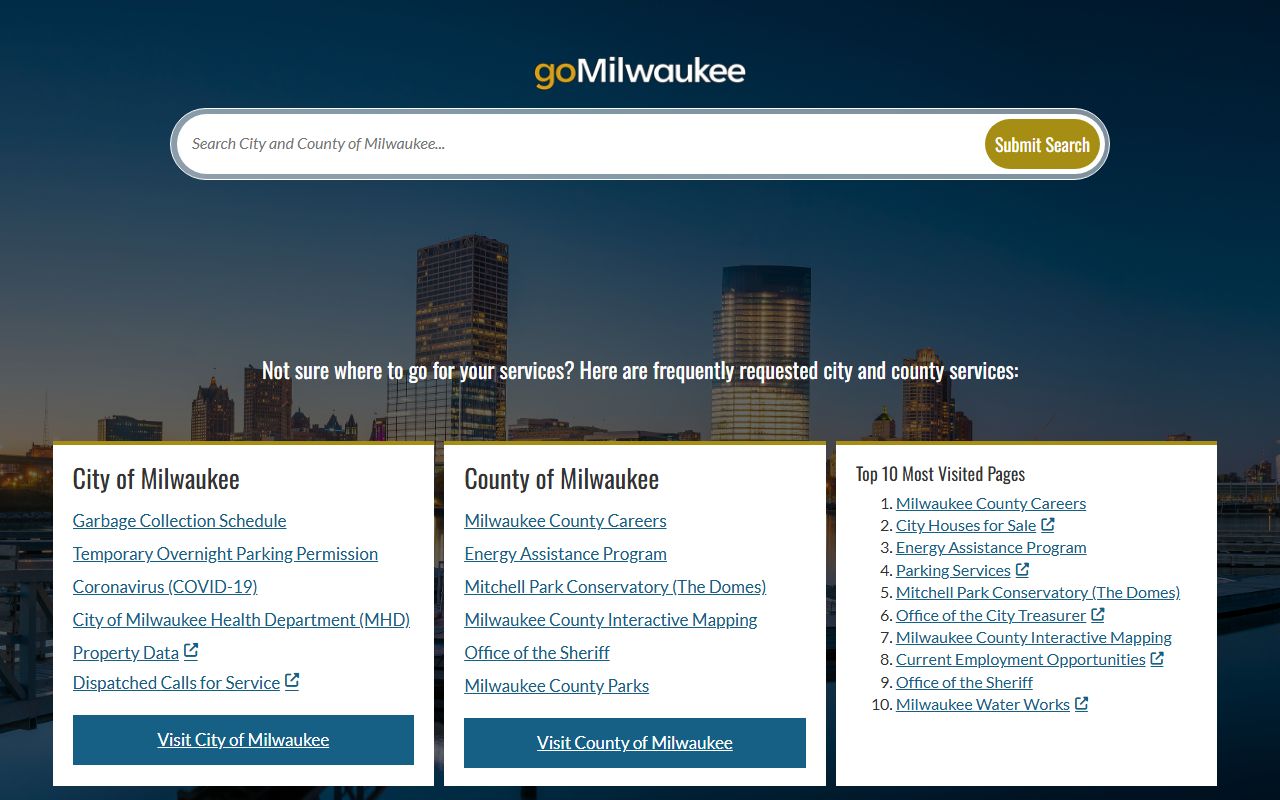 Milwaukee Family Court Records city website