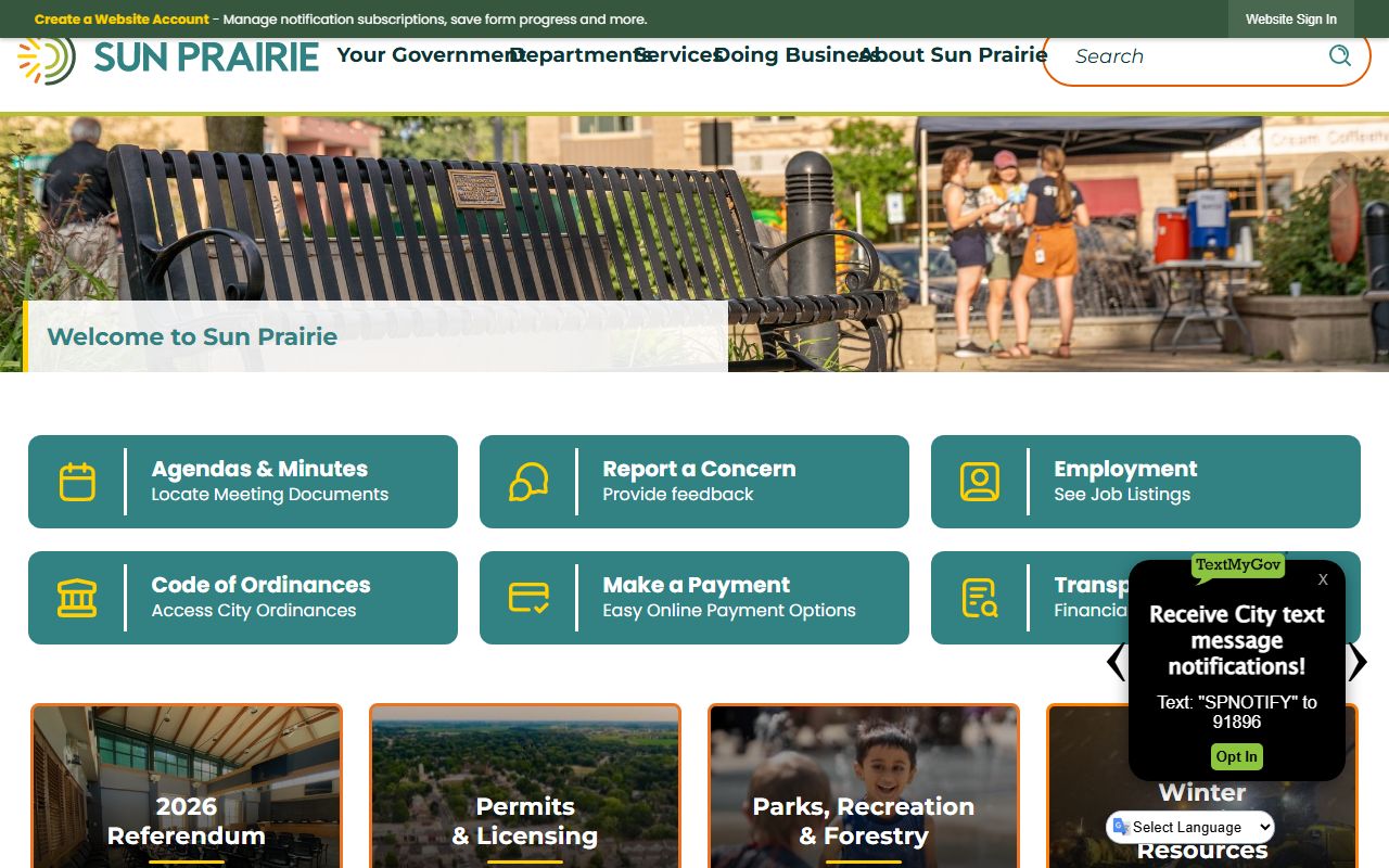 Sun Prairie Family Court Records city website