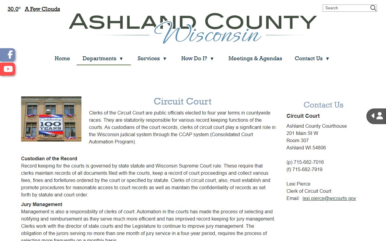 Ashland County Family Court Records circuit court office