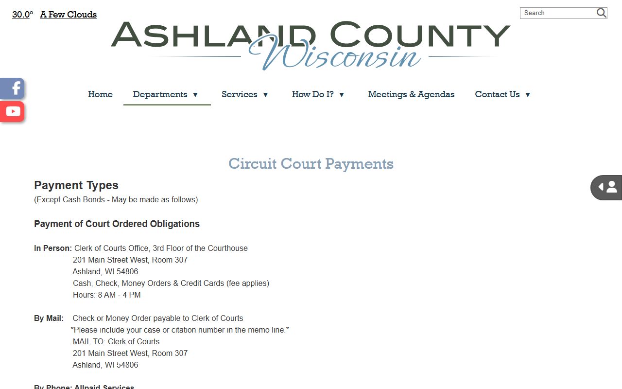 Ashland County Family Court Records court fees