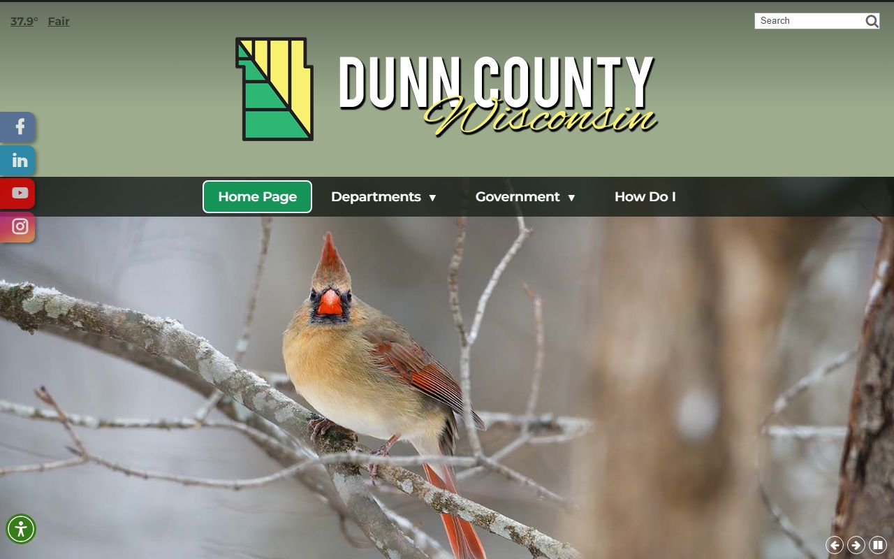 Dunn County Family Court Records official website page