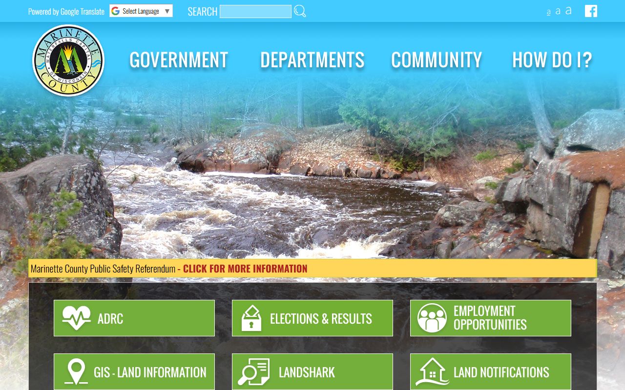 Marinette County Family Court Records official website