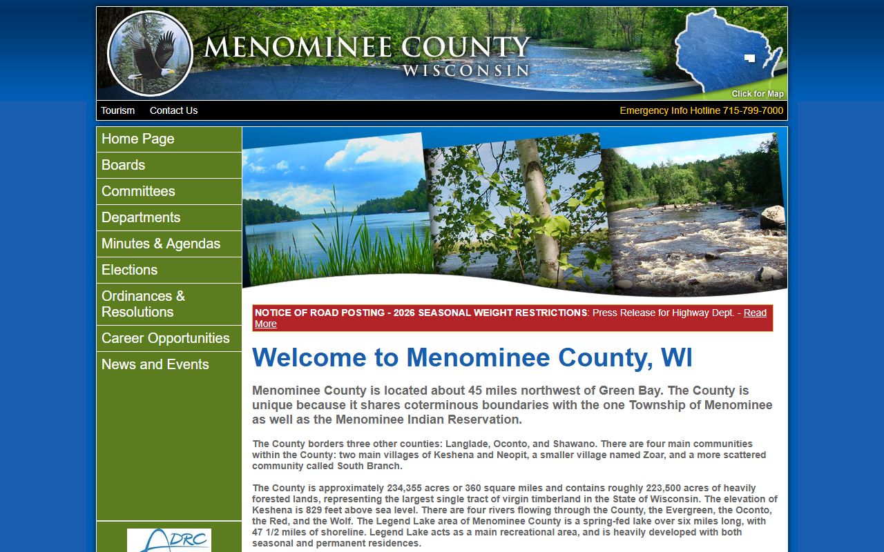Menominee County Family Court Records official website
