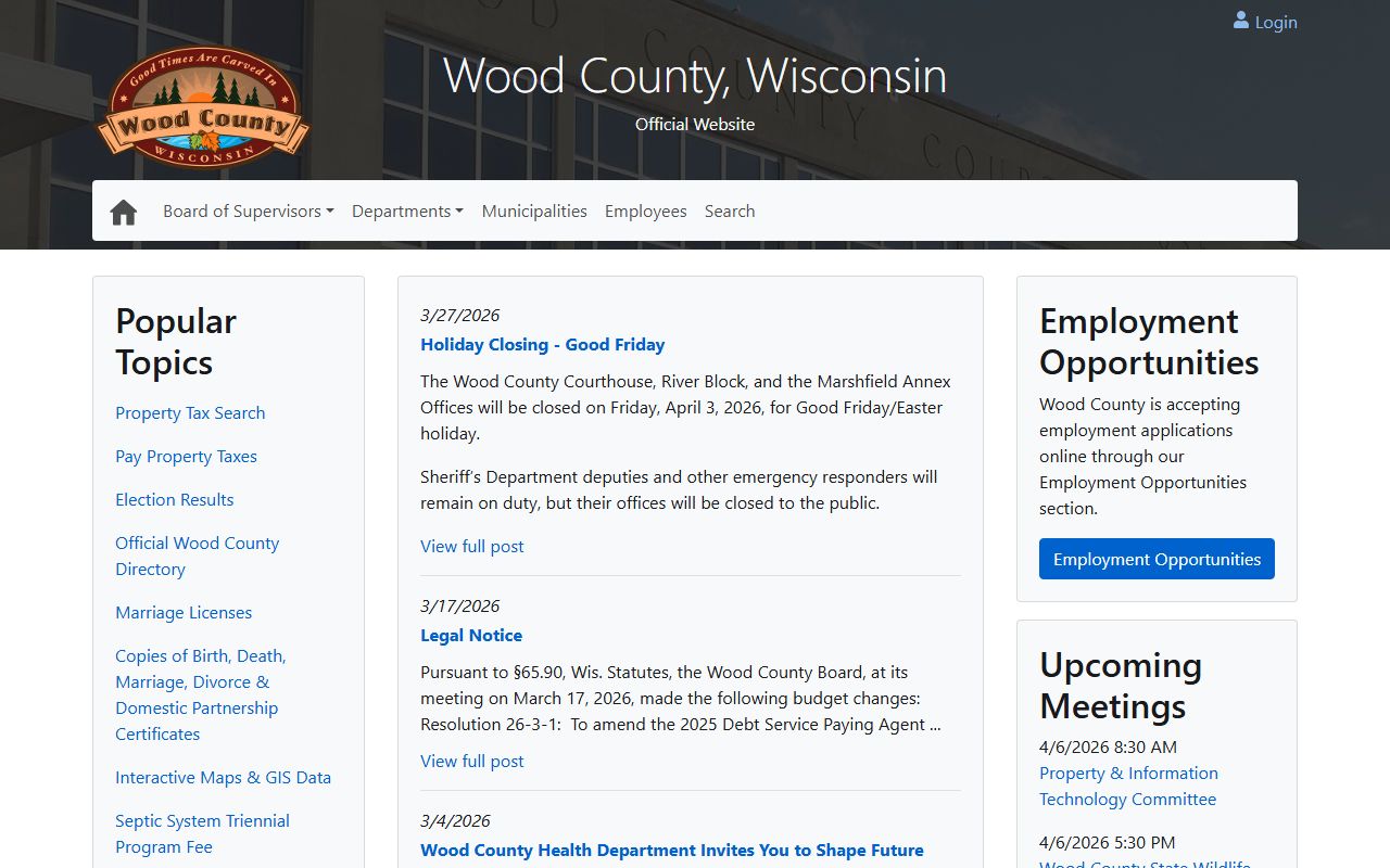 Wood County Family Court Records official county portal