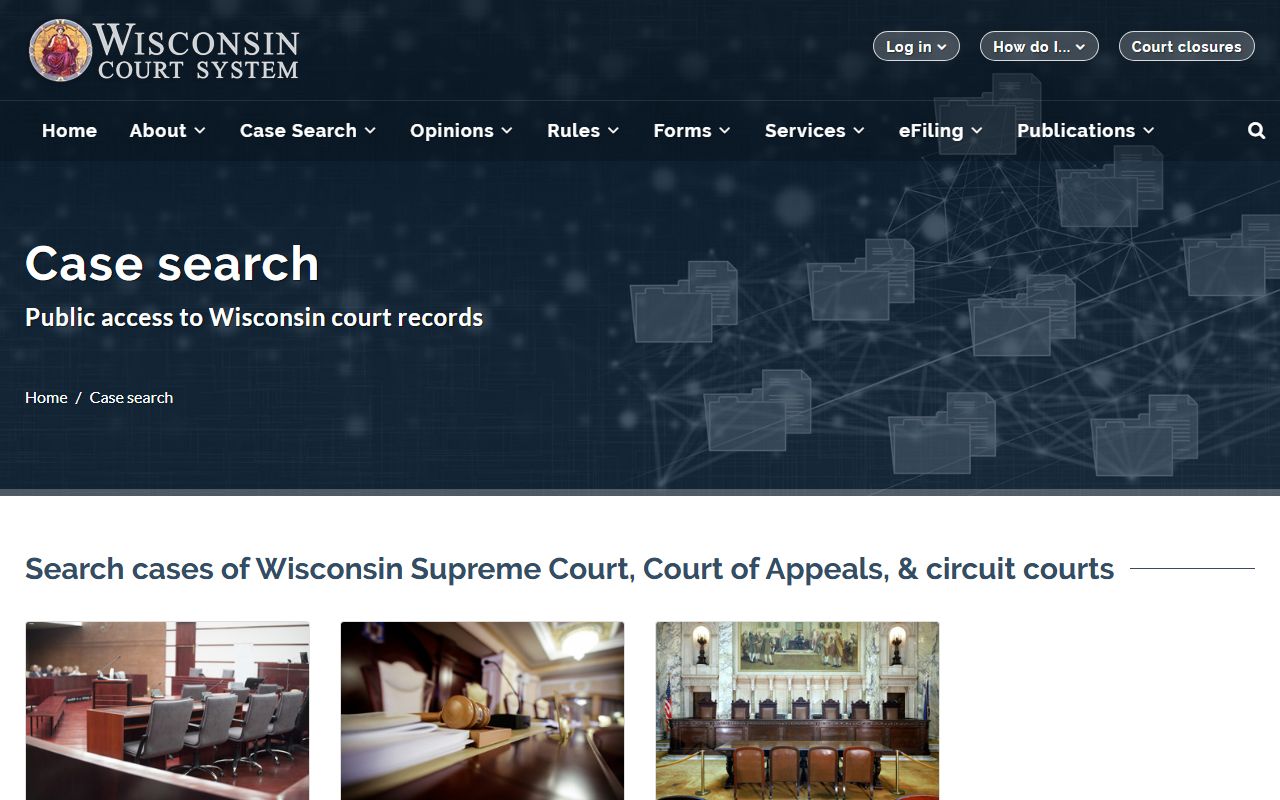 Wisconsin Family Court Records case search gateway