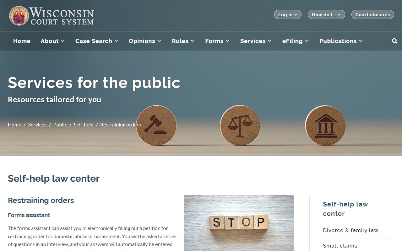 Wisconsin Family Court Records self-help resources